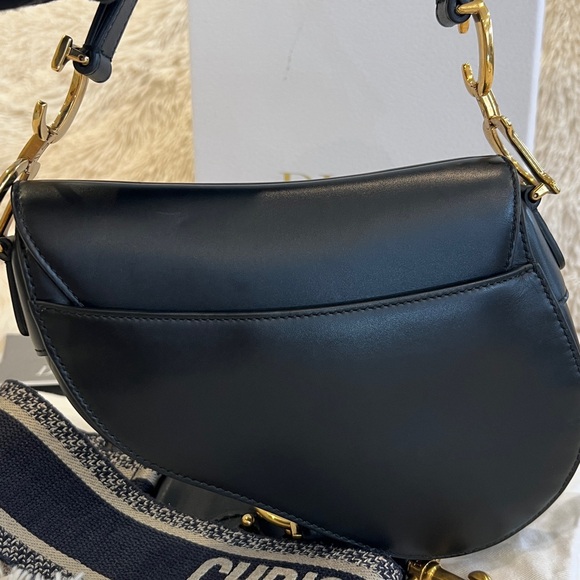 Authentic Christian Dior Mini Saddle bag in Black Calfskin Leather - Picture 4 of 14